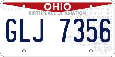 OH license plate GLJ7356