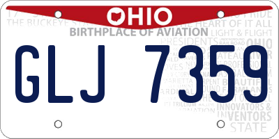 OH license plate GLJ7359