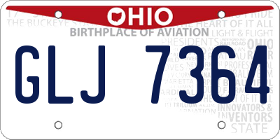 OH license plate GLJ7364
