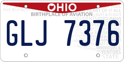 OH license plate GLJ7376