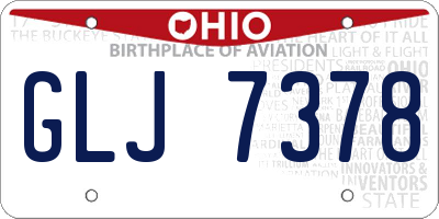OH license plate GLJ7378