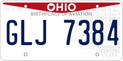 OH license plate GLJ7384