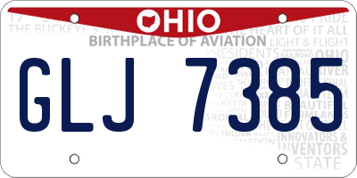 OH license plate GLJ7385