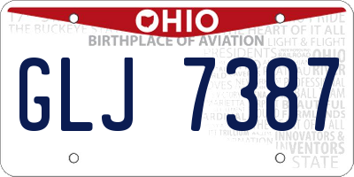 OH license plate GLJ7387