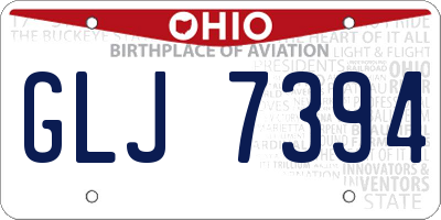 OH license plate GLJ7394