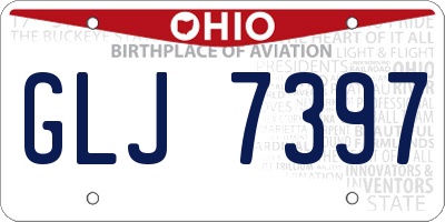 OH license plate GLJ7397