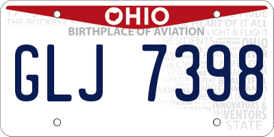 OH license plate GLJ7398