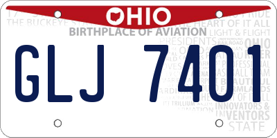 OH license plate GLJ7401