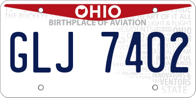OH license plate GLJ7402