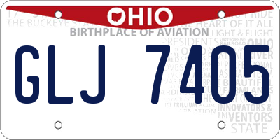 OH license plate GLJ7405