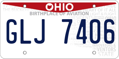 OH license plate GLJ7406