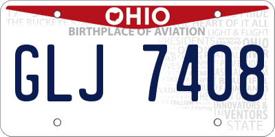 OH license plate GLJ7408