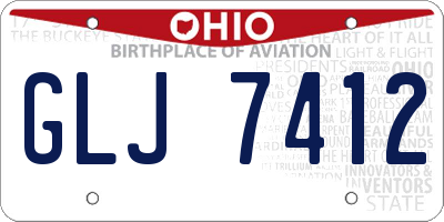 OH license plate GLJ7412
