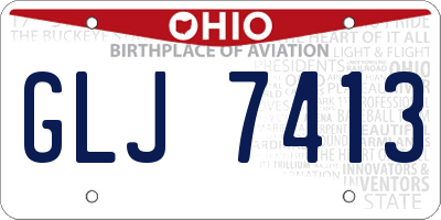 OH license plate GLJ7413
