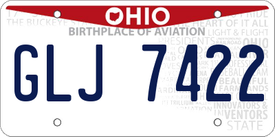 OH license plate GLJ7422