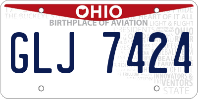 OH license plate GLJ7424