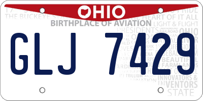 OH license plate GLJ7429