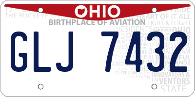 OH license plate GLJ7432