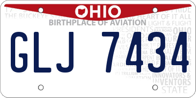 OH license plate GLJ7434