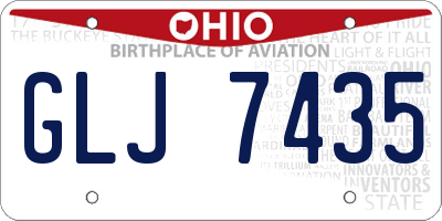 OH license plate GLJ7435