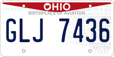 OH license plate GLJ7436