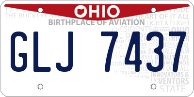 OH license plate GLJ7437