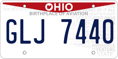 OH license plate GLJ7440