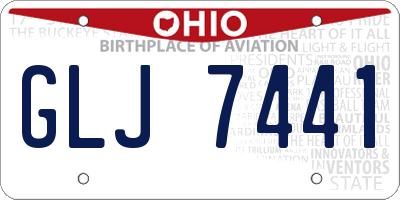 OH license plate GLJ7441