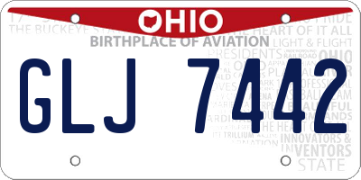 OH license plate GLJ7442