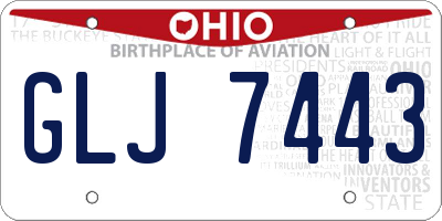 OH license plate GLJ7443