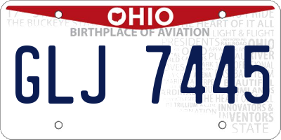 OH license plate GLJ7445