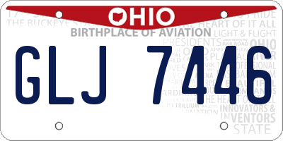 OH license plate GLJ7446