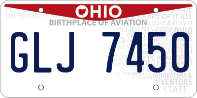 OH license plate GLJ7450