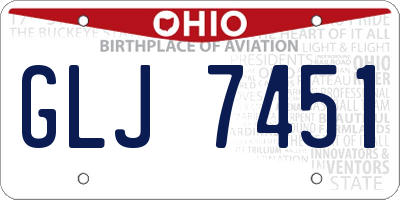 OH license plate GLJ7451