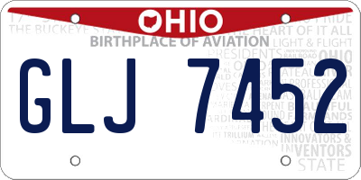 OH license plate GLJ7452
