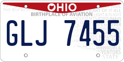 OH license plate GLJ7455