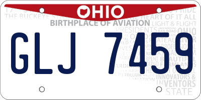 OH license plate GLJ7459