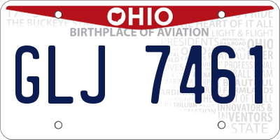 OH license plate GLJ7461