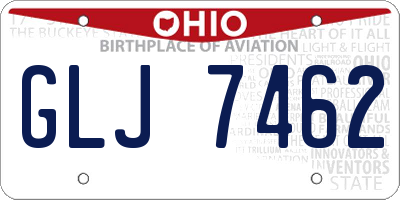 OH license plate GLJ7462