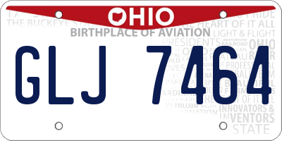 OH license plate GLJ7464