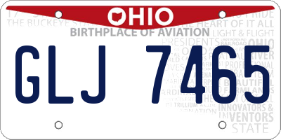 OH license plate GLJ7465