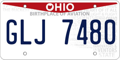OH license plate GLJ7480