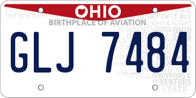 OH license plate GLJ7484