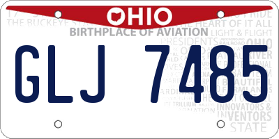 OH license plate GLJ7485