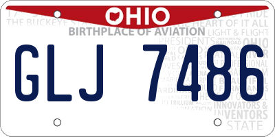 OH license plate GLJ7486