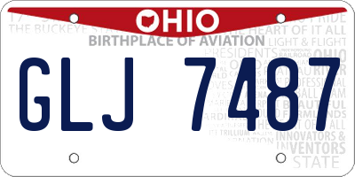 OH license plate GLJ7487