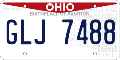 OH license plate GLJ7488