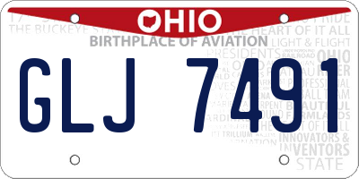OH license plate GLJ7491