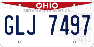 OH license plate GLJ7497
