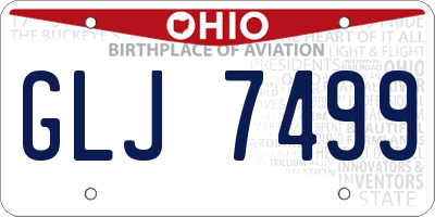 OH license plate GLJ7499